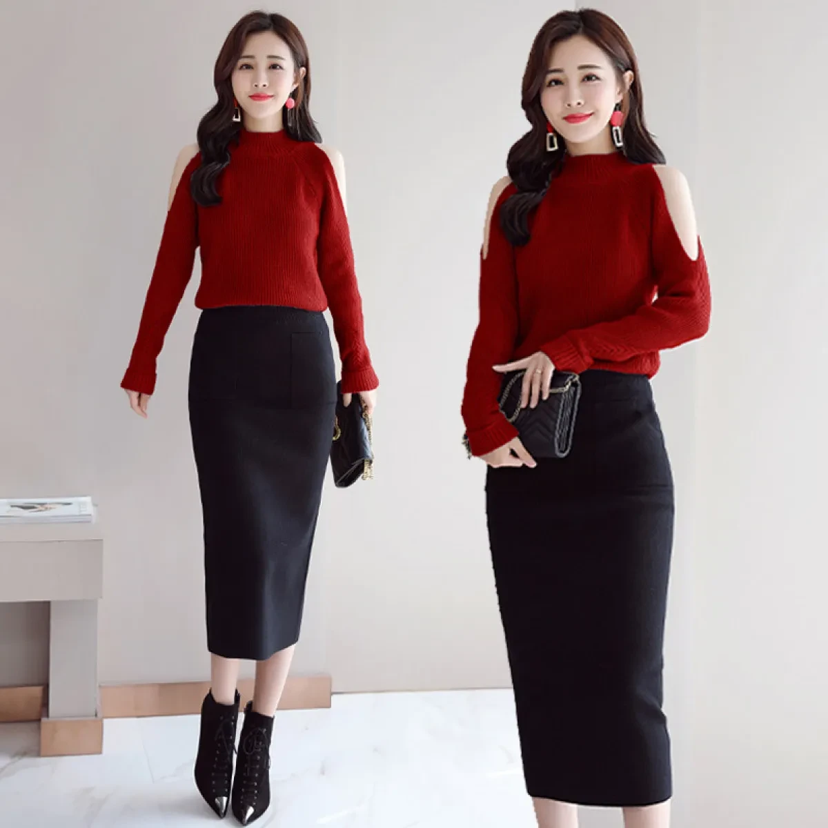 Two Piece Long Skirt Set