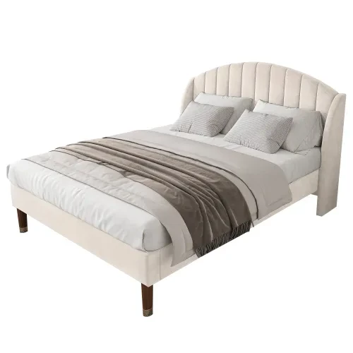 Upholstered Bed,Single Bed-3ft 90x190cm ,with Slatted Frame And Headboard, Youth Bed, Wooden Slatted Support, Easy Assembly, Velvet, Pink