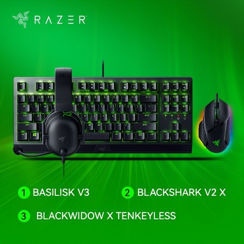 Lucky Bag  Razer Basilisk V3 + Razer BlackShark V2 X + Razer BlackWidow X Tenkeyless