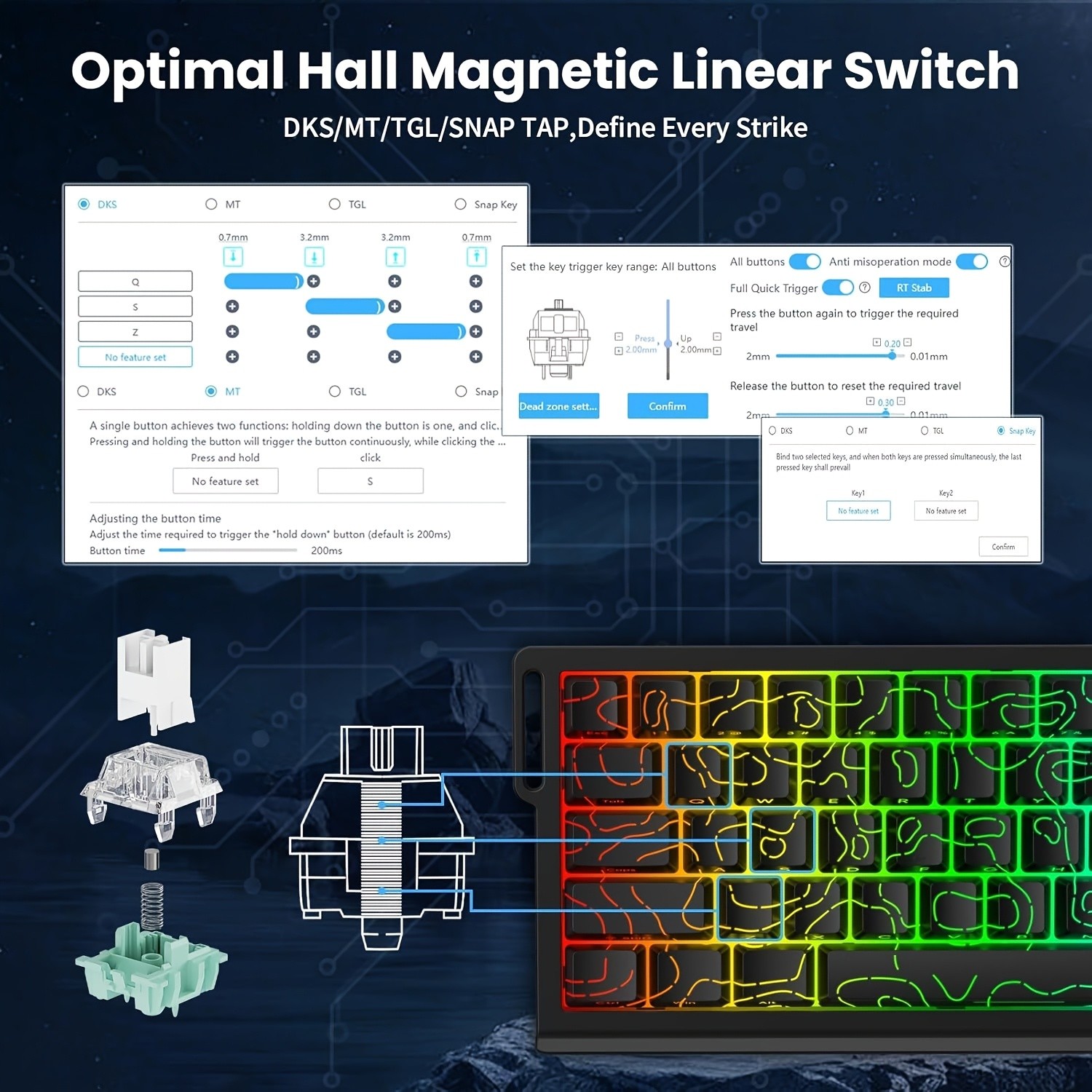 ATTACK SHARK X68HE Magnetic Gaming Keyboard
