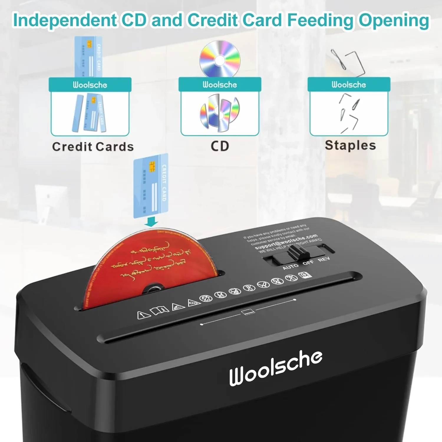 Paper Shredder -10 Sheets Of Paper Cut Horizontally With 3.43 Gallon Paper Basket - P-4 Security Level -3 Mode Designs - Shreds CDs And Credit Cards - Durable, Fast, Anti Paper Jam, Suitable For Home