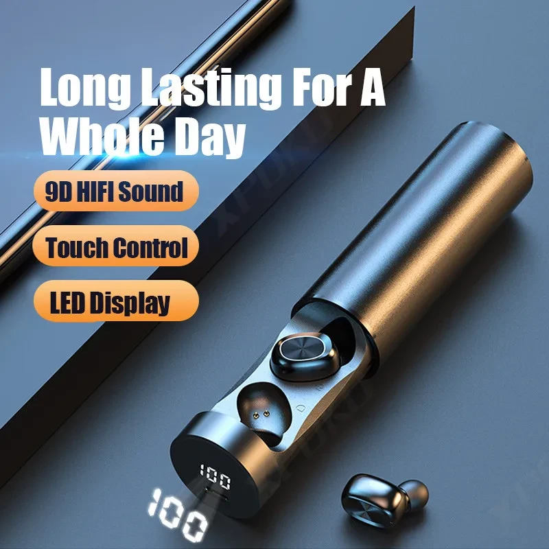 Digital Display Wireless Sports F9 English Bluetooth Headset