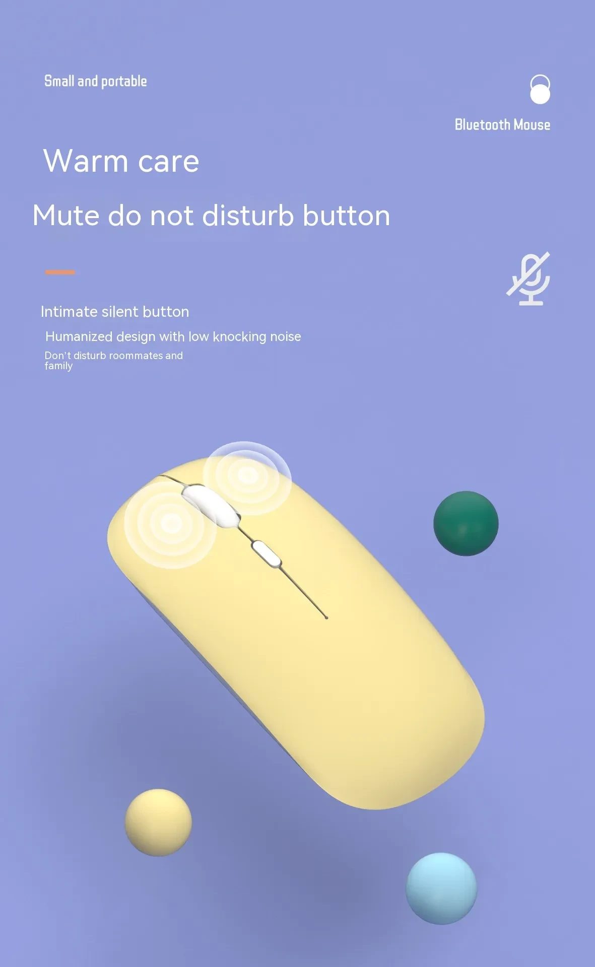 Wireless Charging Bluetooth Mouse Mute Portable Laptop Girl Bluetooth Charging Mouse