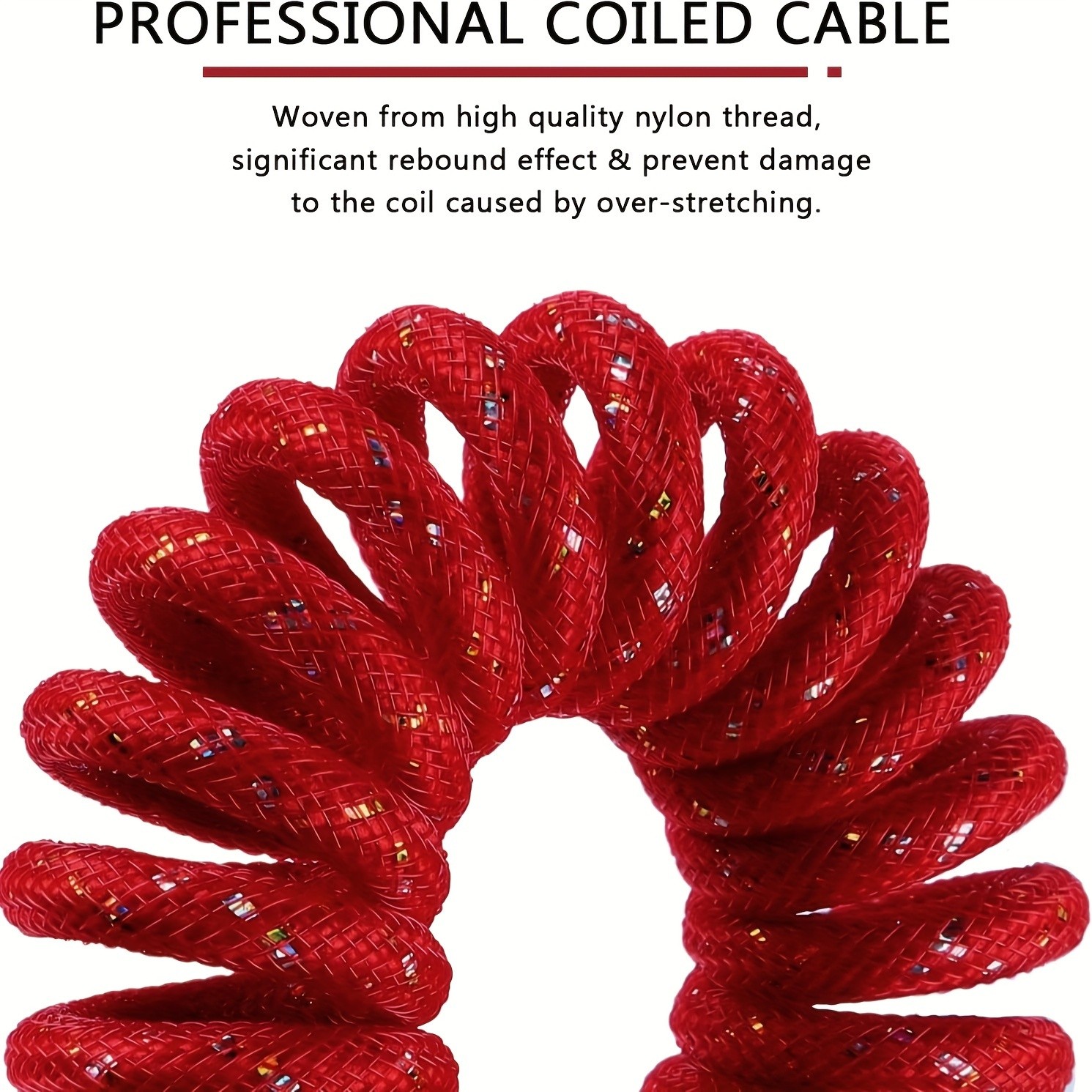 ATTACK SHARK C03 Coiled USB-C Cable