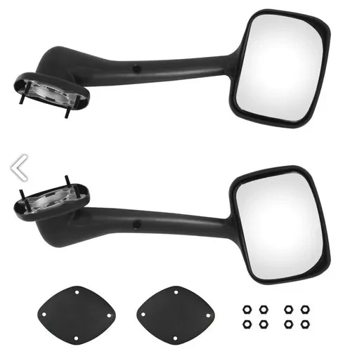 For 2008-2016 Freightliner Cascadia Pair Hood Mirrors Black Left Right Set