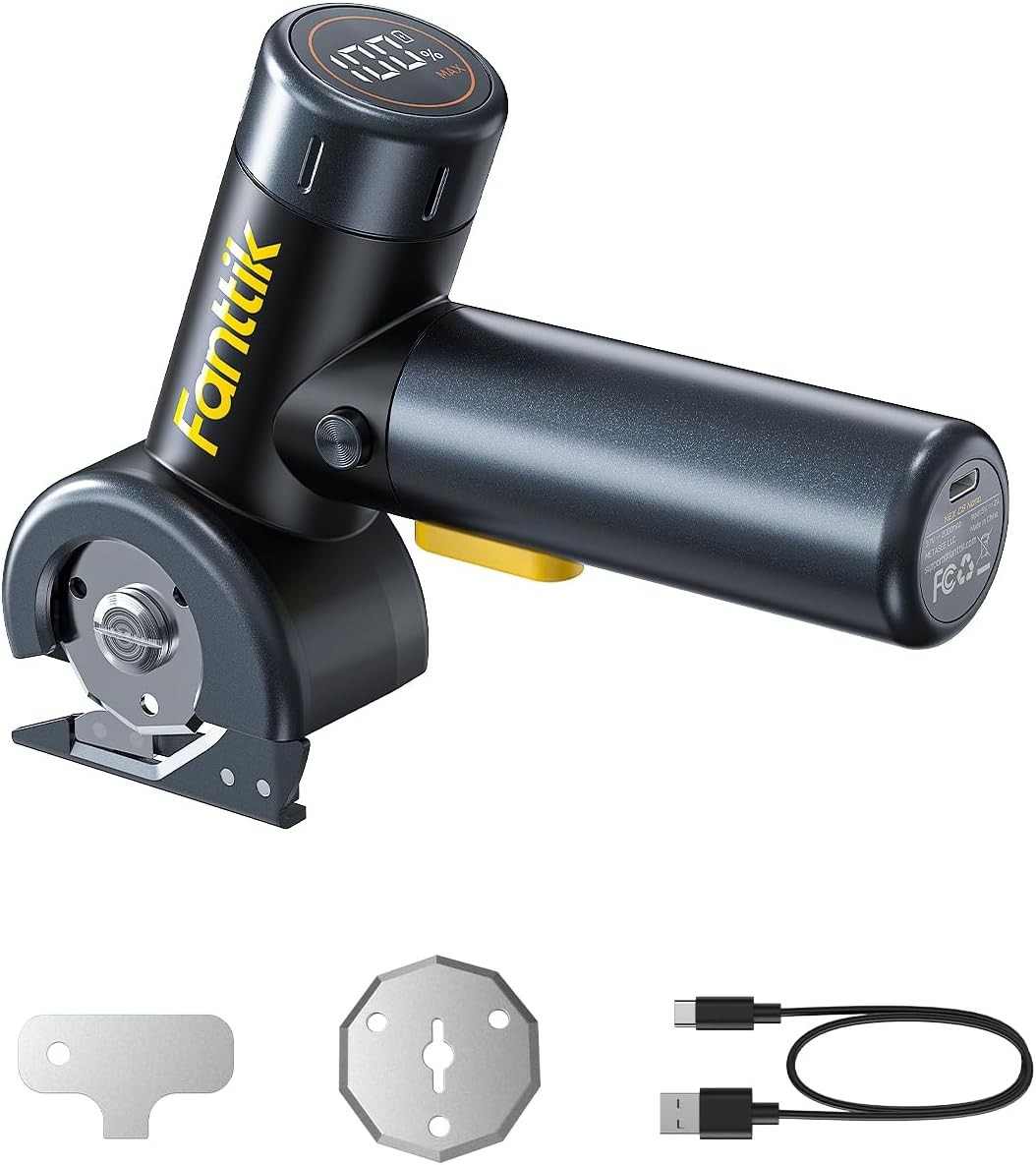 SliceMaster Mini Electric Rotary Scissors  Handheld Circular Cutting Machine