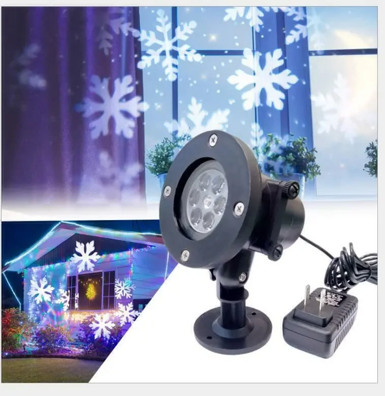 48 Pattern Christmas Projector Laser Light Snow LED Lamp Landscape Garden XMAS