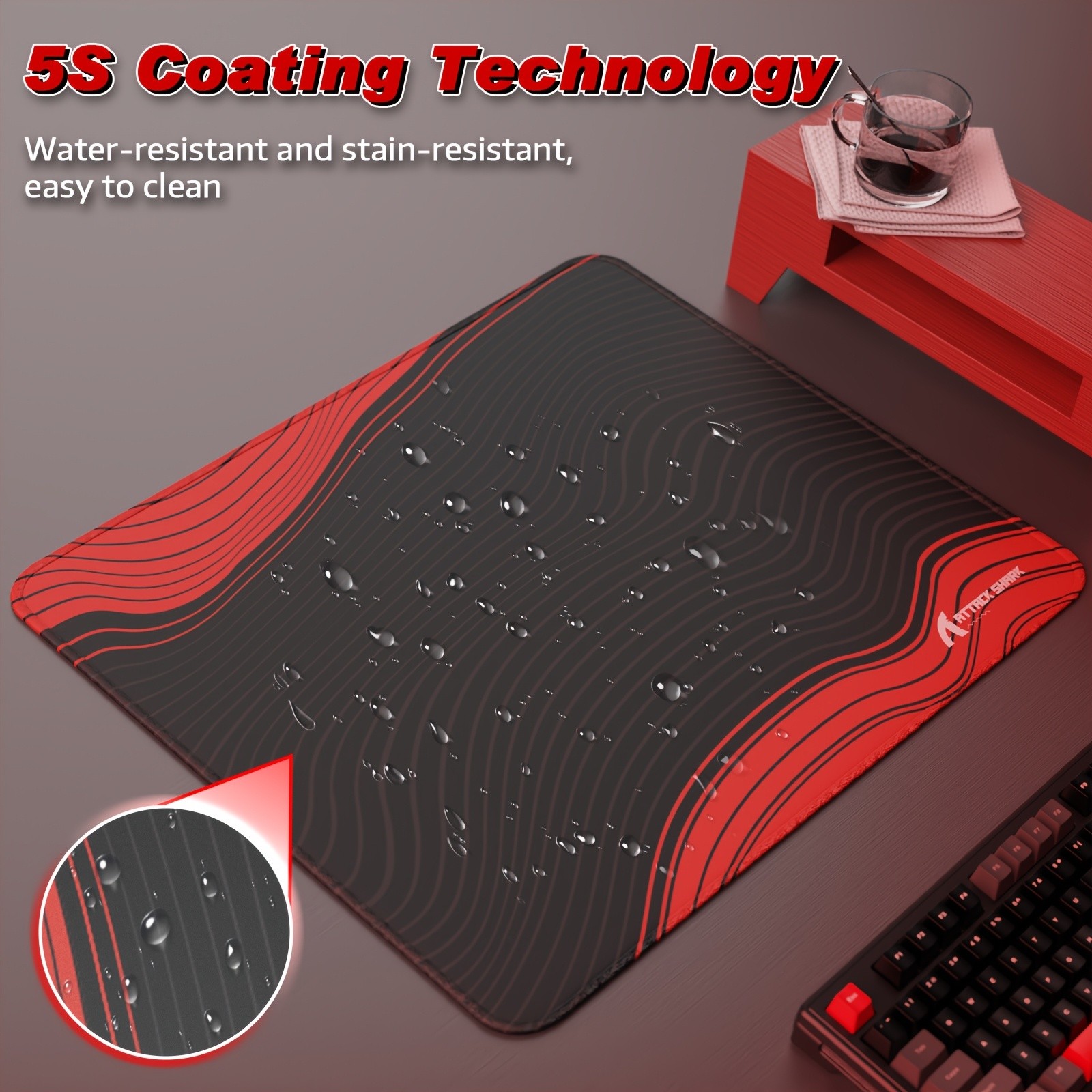 ATTACK SHARK CM02 Large Gaming Mouse Pad  Precision, Comfort, and Style for NZ Desks