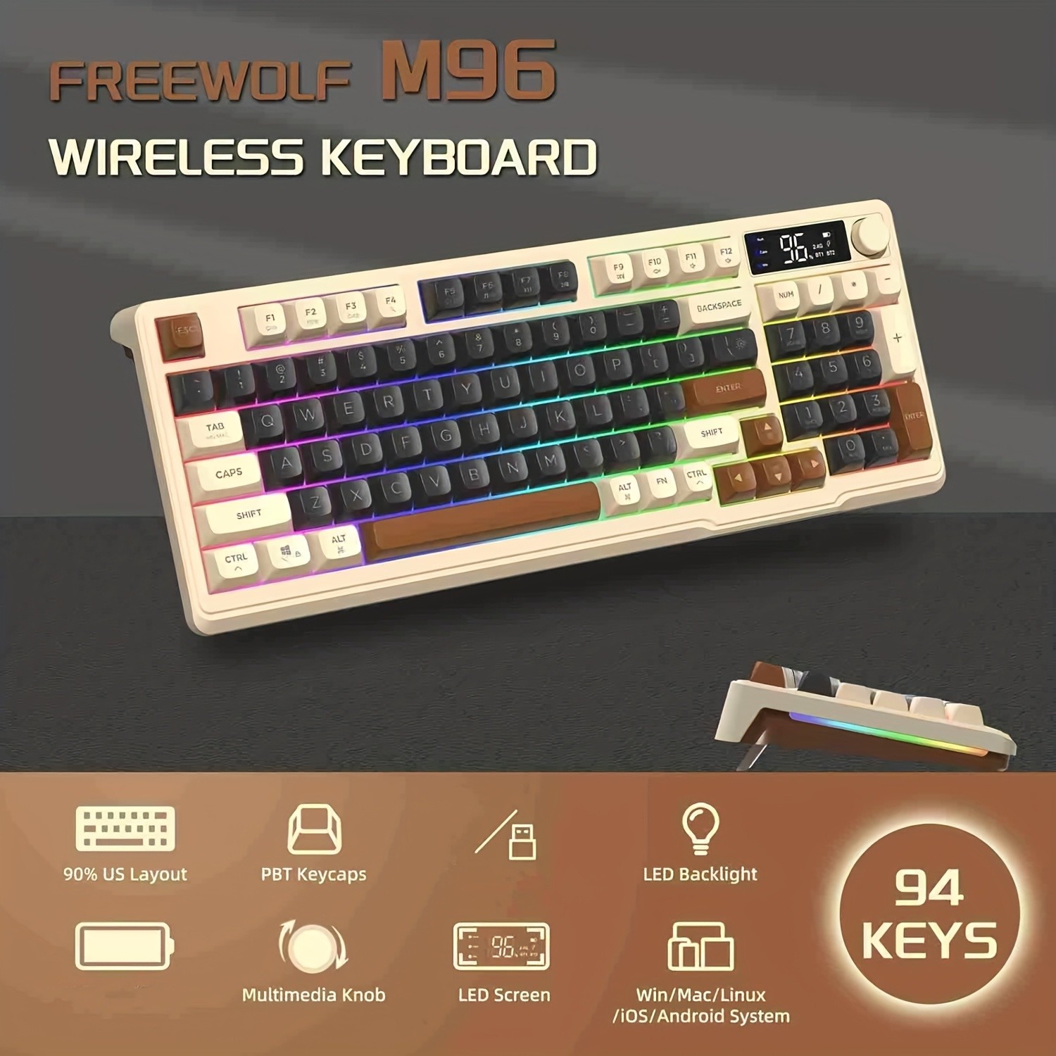 M96 Wireless Gaming Keyboard  Smart, Stylish Control for NZ Gamers and Everyday Use