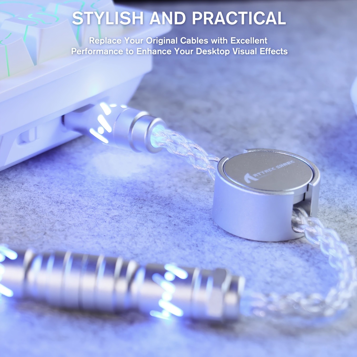 ATTACK SHARK C07 RGB Cable  Magnetic, Smart, and Stylish Power for NZ Setups