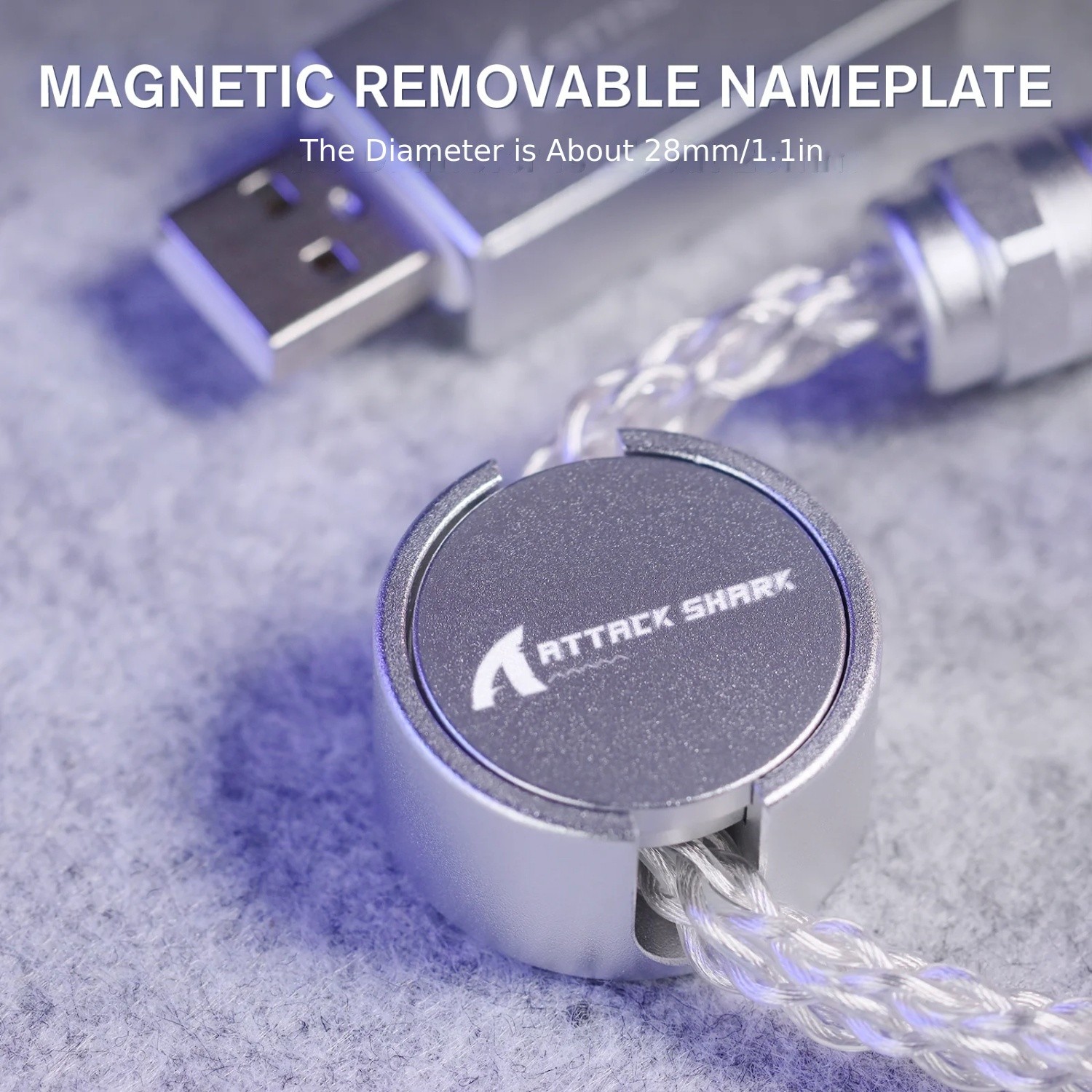 ATTACK SHARK C07 RGB Cable  Magnetic, Smart, and Stylish Power for NZ Setups