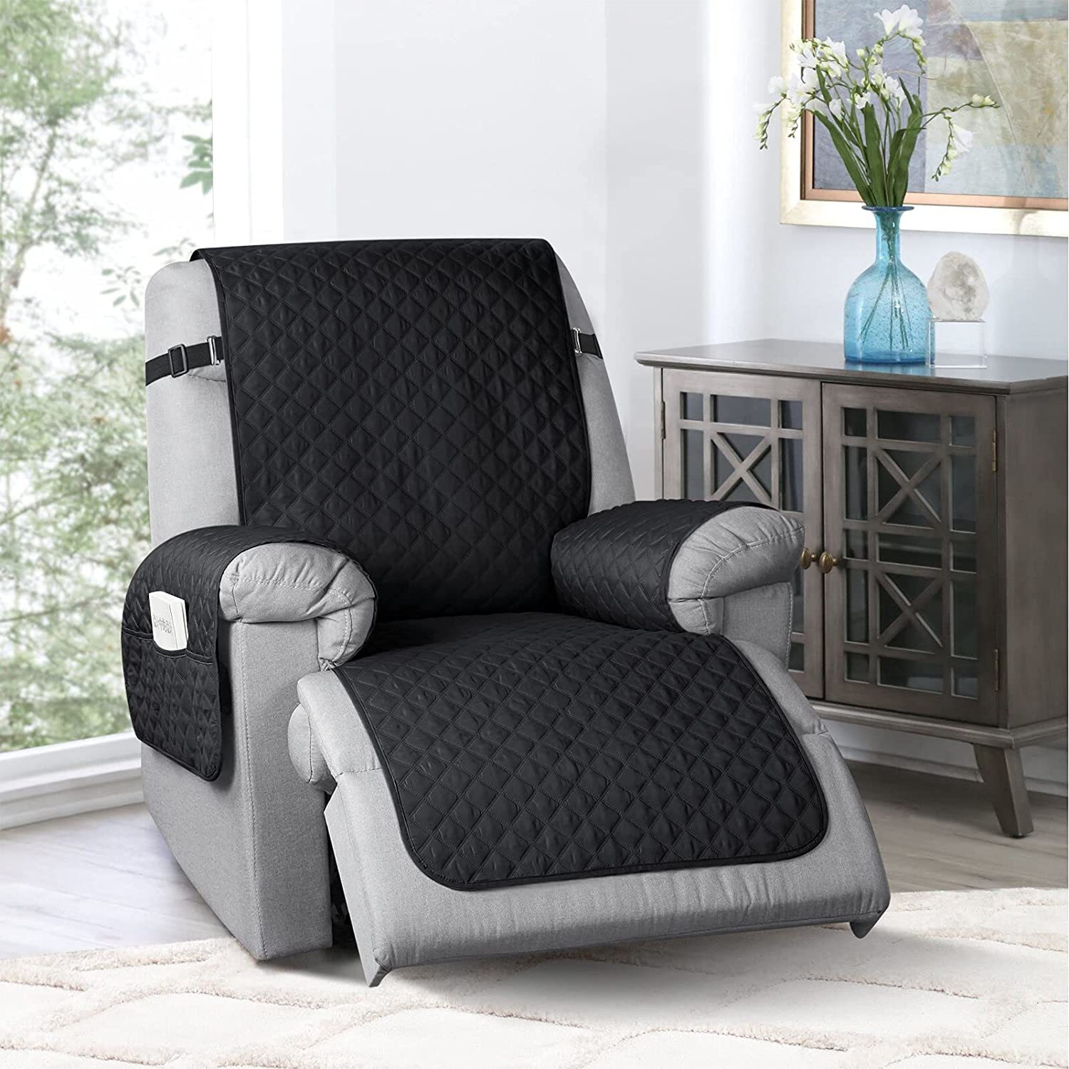 RhombusGuard Waterproof Recliner Slipcover  Non-Slip Stretch Furniture Protector