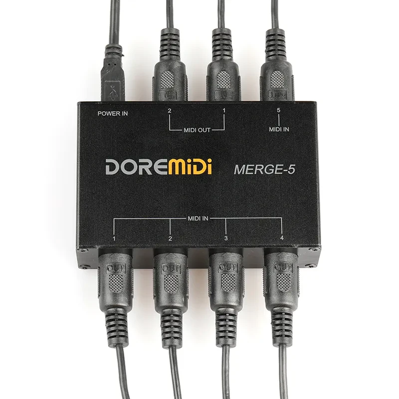 MIDI merge-5 combiner