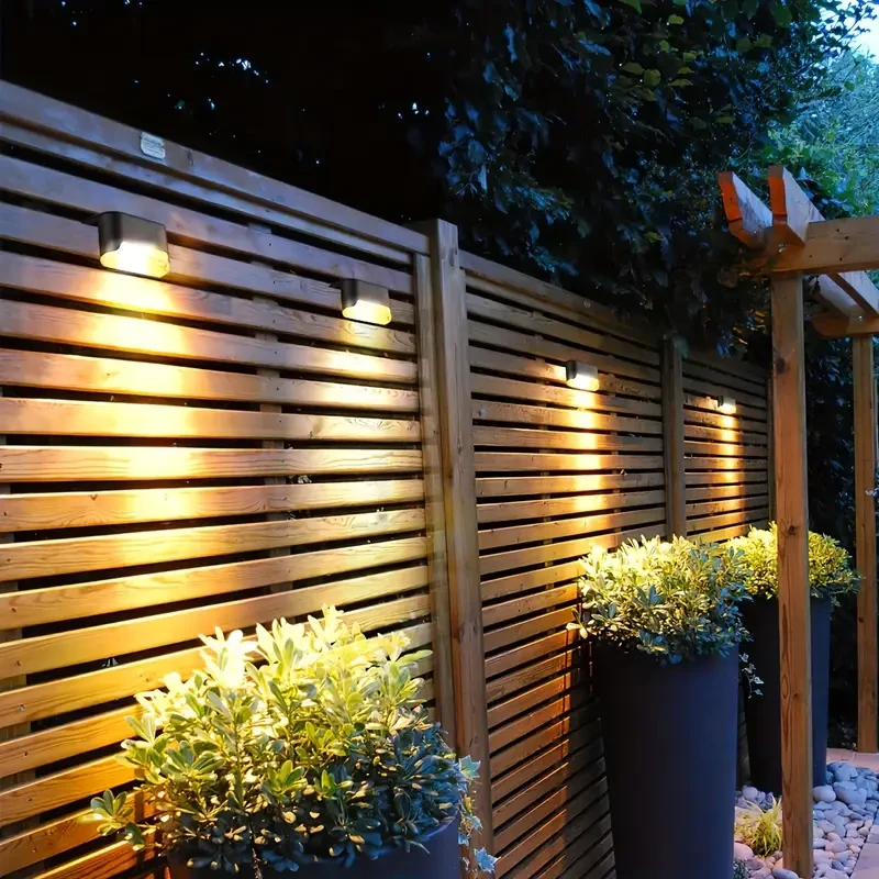 HOTU 7pcs Waterproof Solar Deck Lights  Beautiful Warm White LED Ambience for Every Outdoor Space