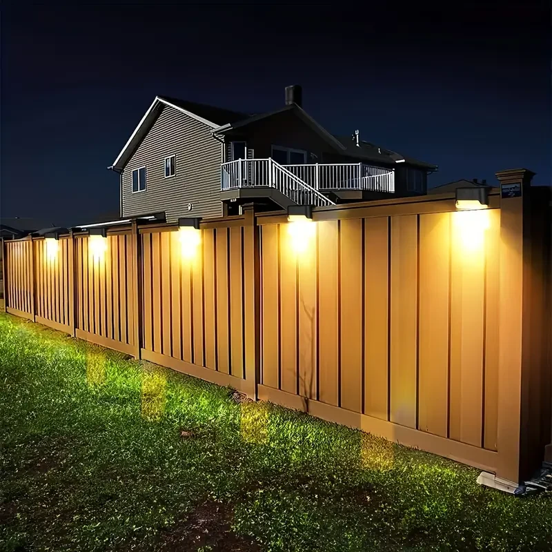 HOTU 7pcs Waterproof Solar Deck Lights  Beautiful Warm White LED Ambience for Every Outdoor Space