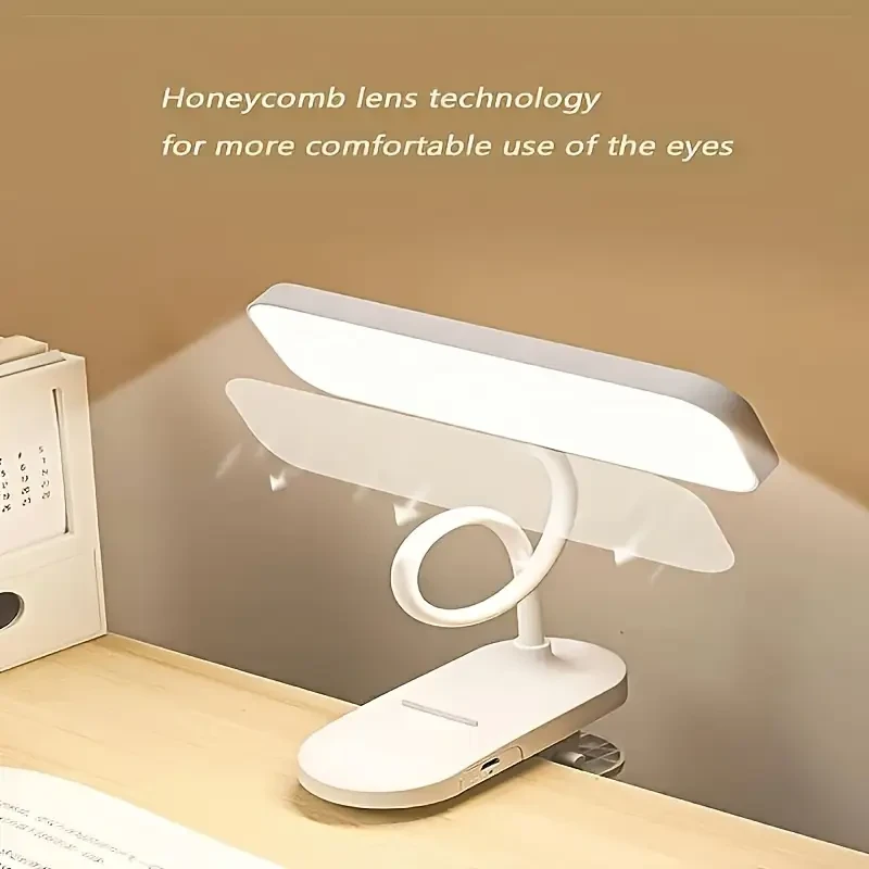 HOTU Flexible Swan-Neck Desk Lamp Eye-Protecting, Dimmable LED Lighting for Modern Workspaces
