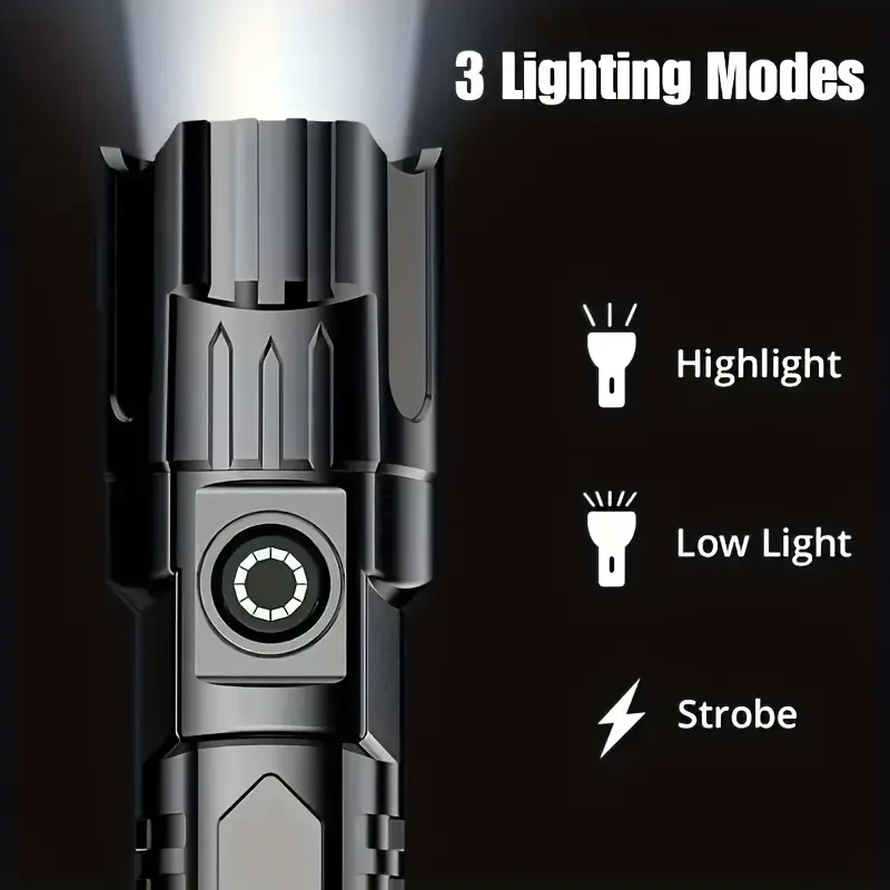 HOTU Ultra-Bright LED Flashlight Rechargeable, High Lumens & Compact Power for Every Situation