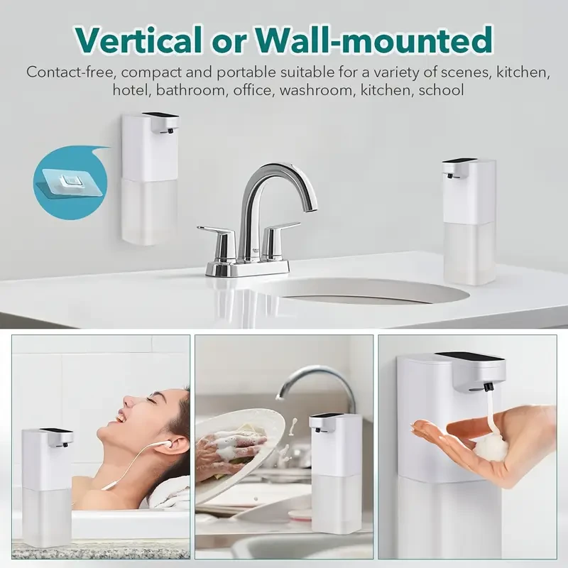 HOTU Automatic Soap Dispenser  Touchless, USB Rechargeable & Hygienic Foaming Soap System