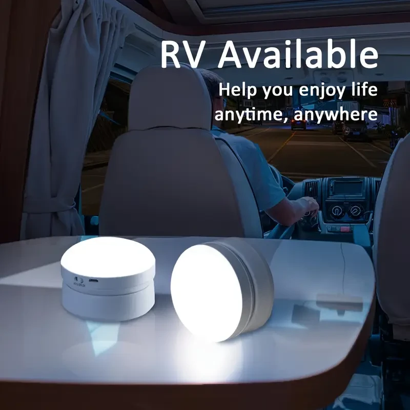 HOTU Auto-On Motion Sensor Night Light USB Rechargeable, 6-LED Energy-Efficient Lighting