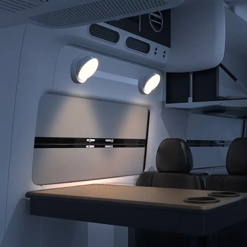 HOTU Auto-On Motion Sensor Night Light USB Rechargeable, 6-LED Energy-Efficient Lighting