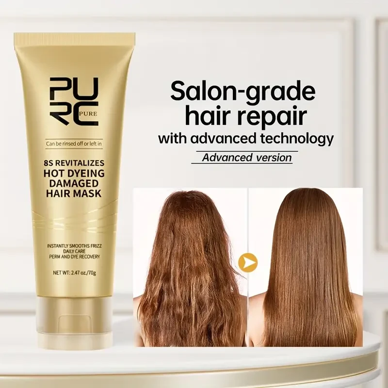 PURC 8 Seconds Hair Mask  Professional Keratin Cream for Smoothing, Softening & Frizz Control