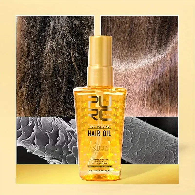 PURC Summer Amino Acid Hair Care Oil  Smoothing, Non-Greasy Marula & Argan Oil Formula