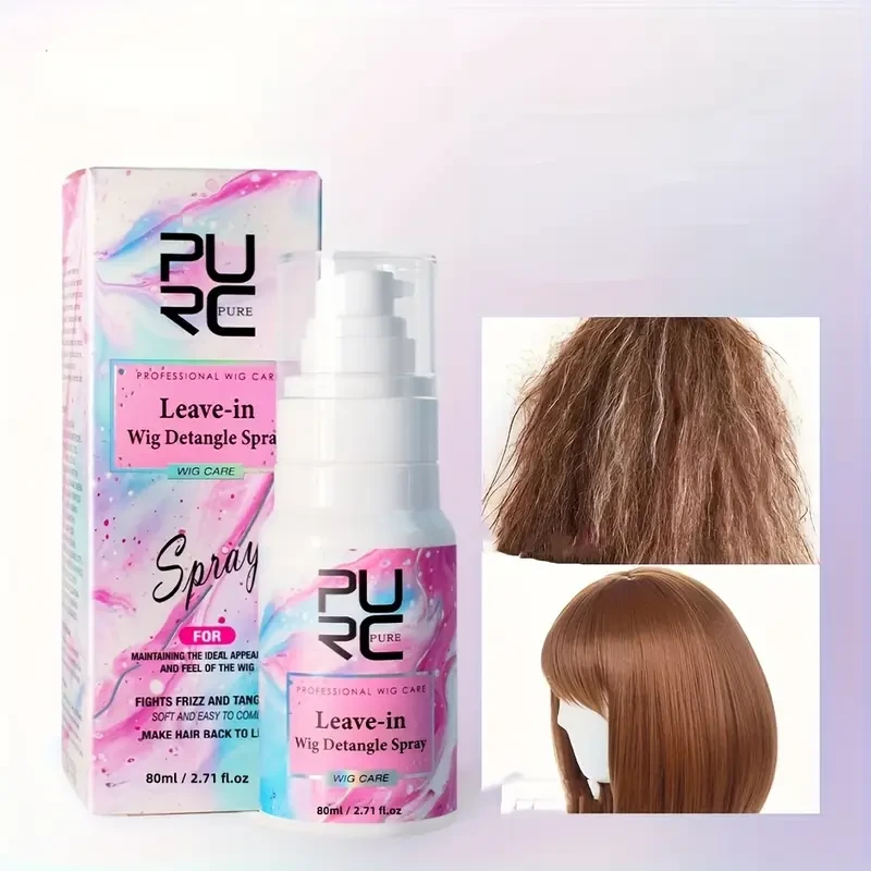 PURC Wig Care Spray  Leave-In Softener for Dry, Tangled & Synthetic Wigs