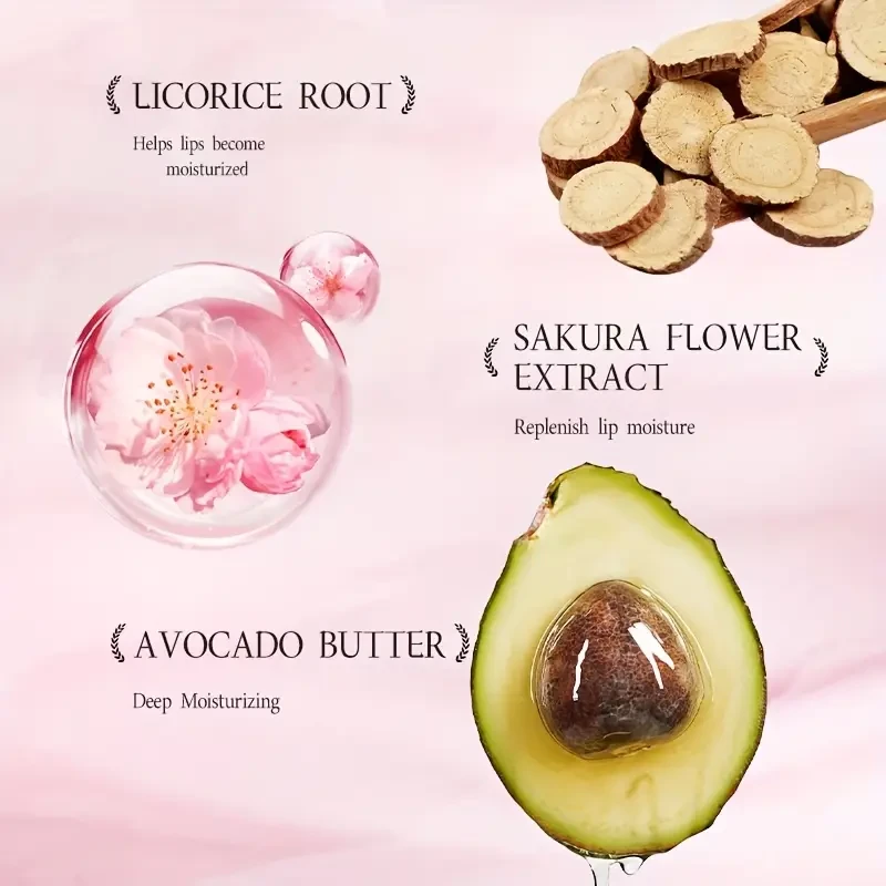 OPOSI Sakura Moisturizing Lip Balm Deep Hydration with Cherry Blossom Nourishment