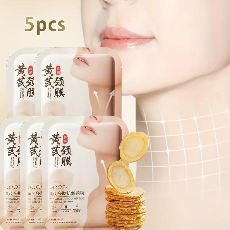 OPOSI Astragalus Polypeptide Neck Mask Hydrating, Lifting & Neckline-Smoothing Treatment (5pcs)