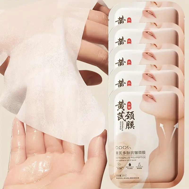 OPOSI Astragalus Polypeptide Neck Mask Hydrating, Lifting & Neckline-Smoothing Treatment (5pcs)
