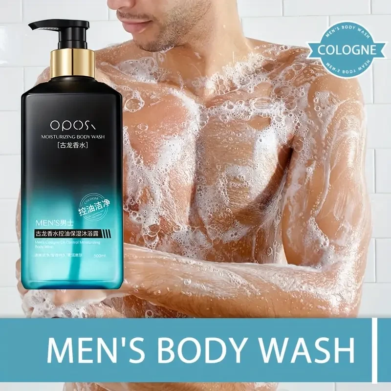 OPOSI Mens Cologne Shower Gel  Deep Cleansing 2-in-1 Shampoo & Body Wash