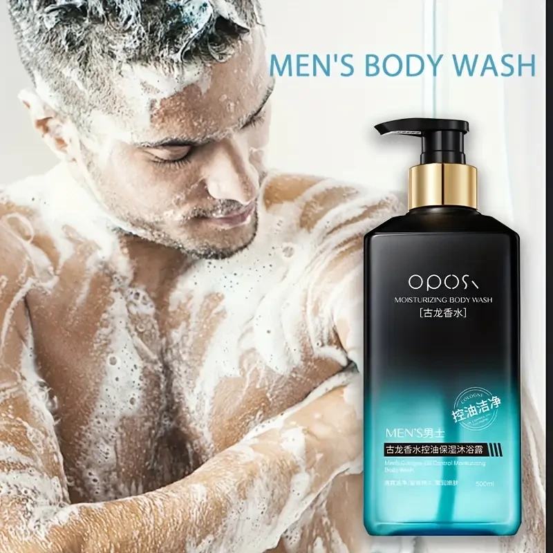 OPOSI Mens Cologne Shower Gel  Deep Cleansing 2-in-1 Shampoo & Body Wash