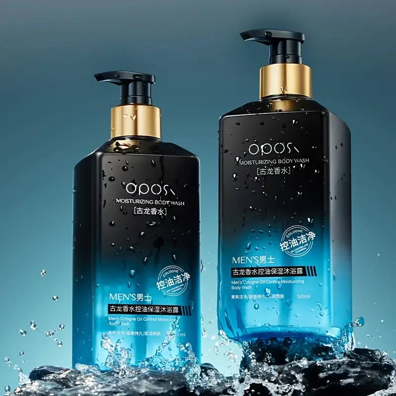 OPOSI Mens Cologne Shower Gel  Deep Cleansing 2-in-1 Shampoo & Body Wash