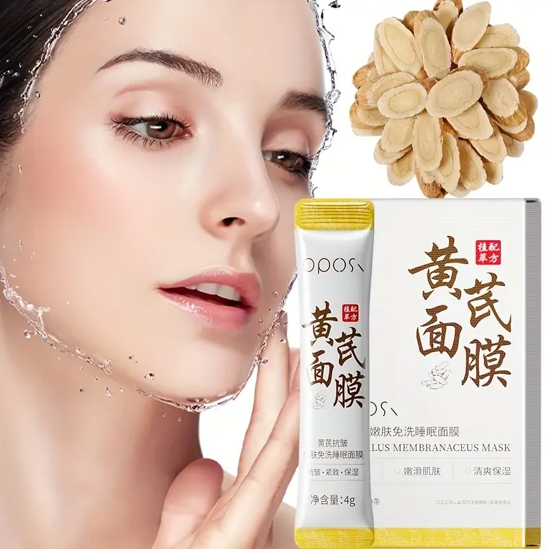 OPOSI Astragalus Leave-On Sleeping Mask  30 Herbal Collagen Strips for Overnight Hydration & Glow