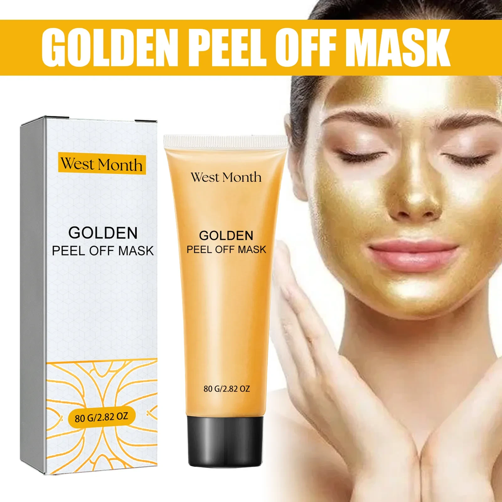 West Month Gold Peel Mask Clean Skin Exfoliating Repair Dull Fade Fine Lines Tender Mask
