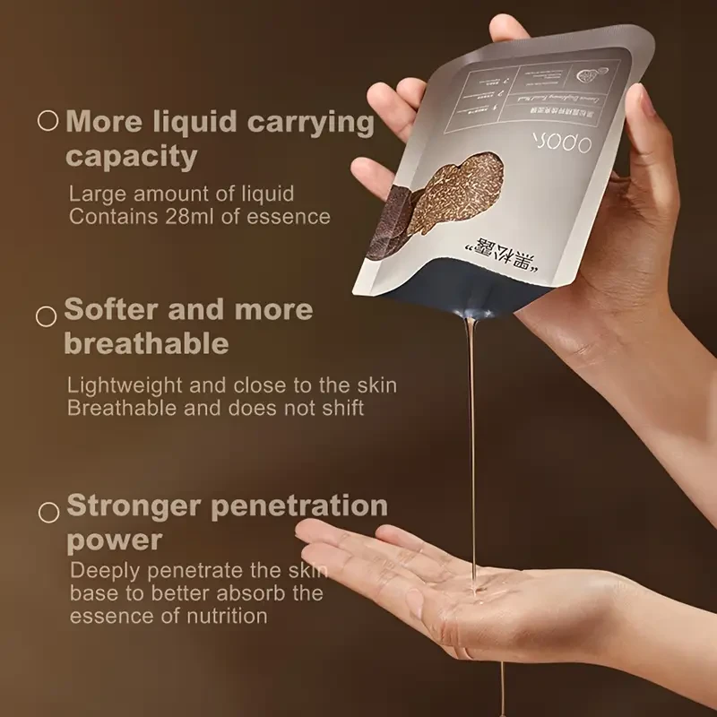 OPOSI Black Truffle Essence Mask  Deep Hydration, Brightening & Gentle Skin Nourishment