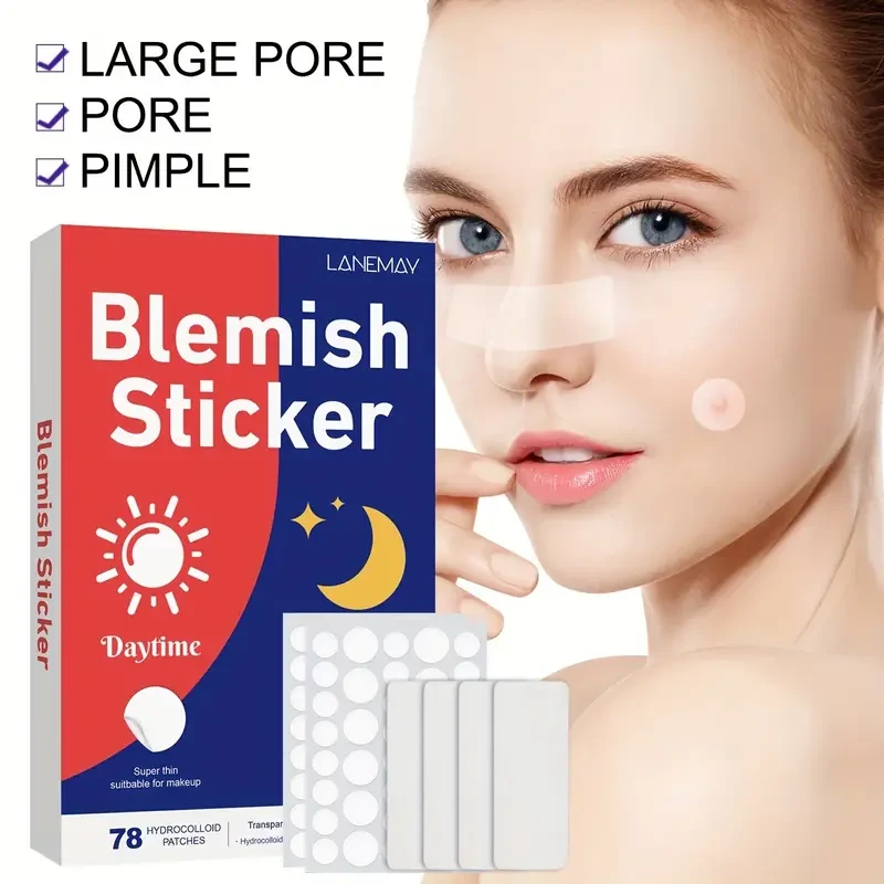 LANEMAY 78pcs Pimple Patch Set  Hydrocolloid Day & Night Acne Cover Patches