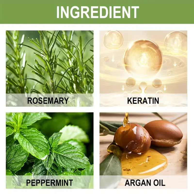 LANEMAY Rosemary Mint Shampoo Strengthening Cleanser for Weak & Brittle Hair