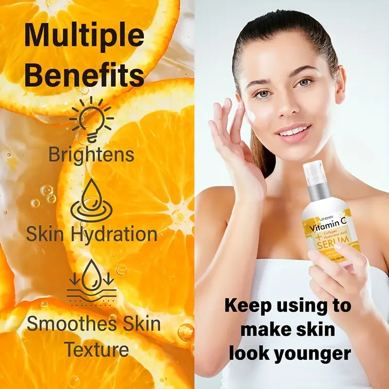 LANEMAY Vitamin C Serum with Collagen  Hydrating, Brightening & Texture-Smoothing Formula