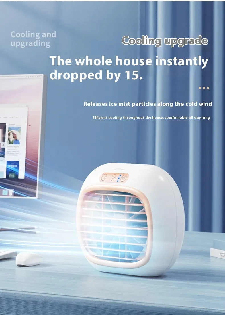 Spray Small Air Conditioner Fan Household Mini
