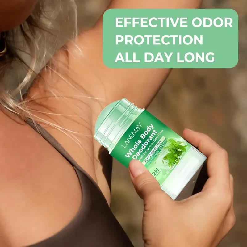 LANEMAY Whole Body Deodorant  72H Freshness with Mint Scent & Gentle Skin Care