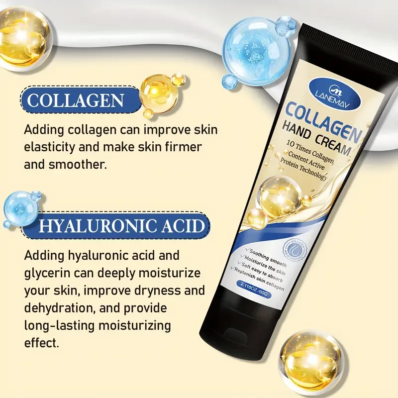 LANEMAY Collagen & Hyaluronic Acid Hand Cream  Intense Hydration & Elasticity Boost