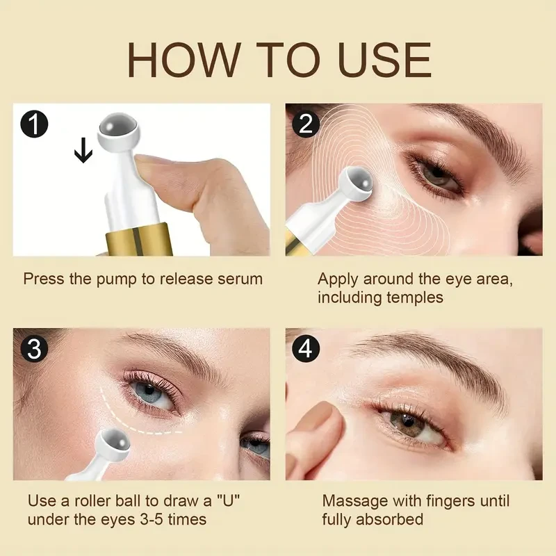 LANEMAY 8-in-1 Eye Serum  Hydrating, Brightening & Lifting Under-Eye Formula