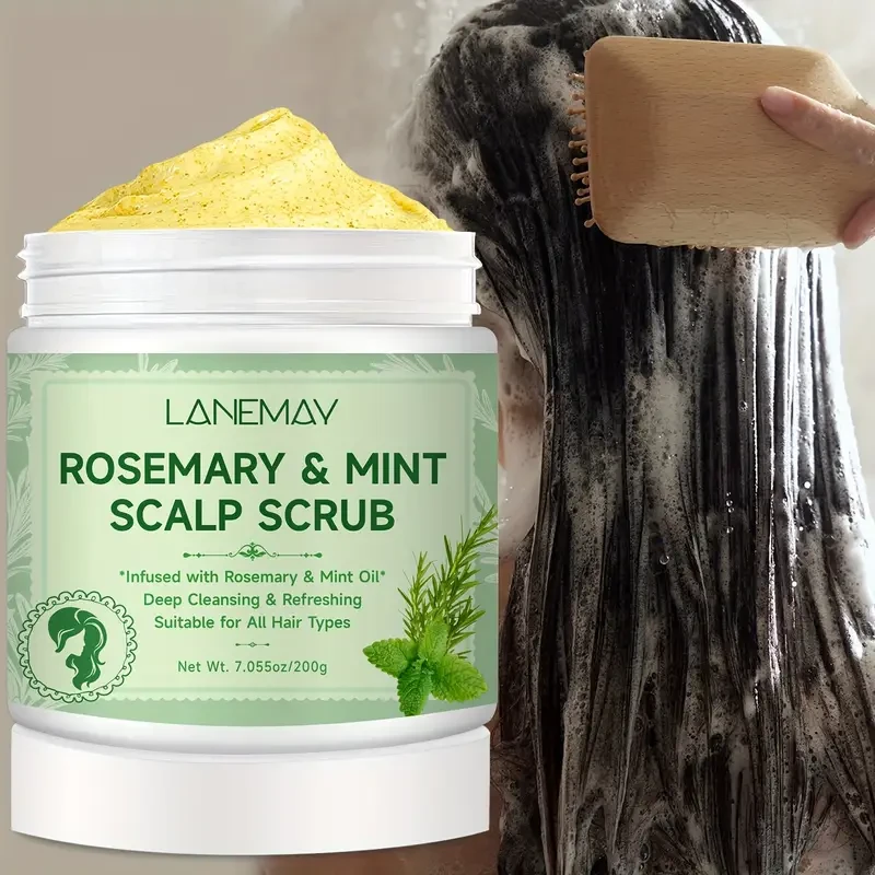 LANEMAY Rosemary & Mint Scalp Scrub  Deep Cleansing & Root-Strengthening Treatment