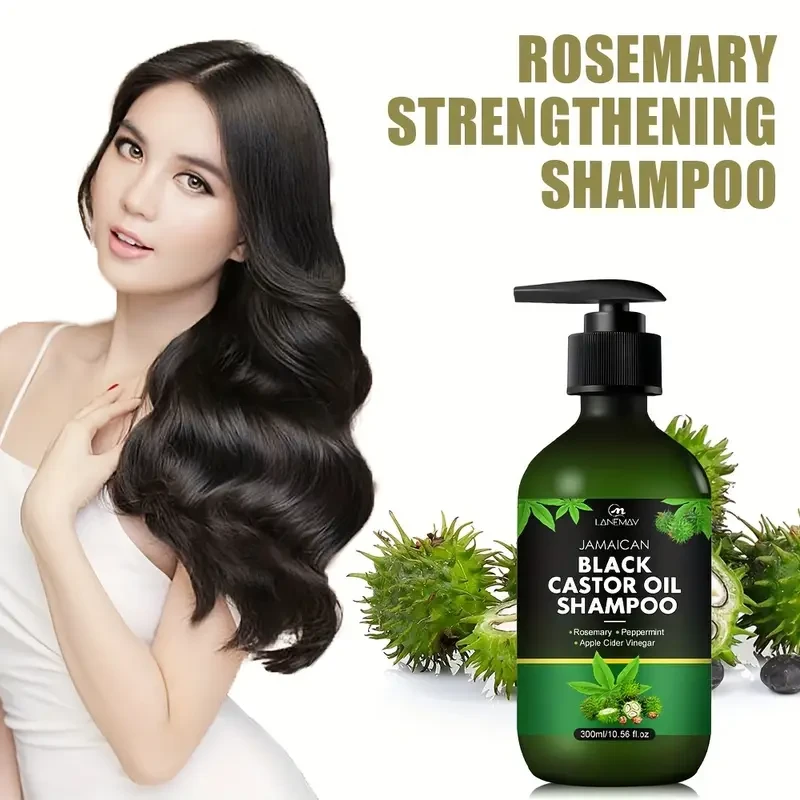 LANEMAY Black Castor Oil Shampoo  Deep Clean, Strengthen & Protect Against Breakage