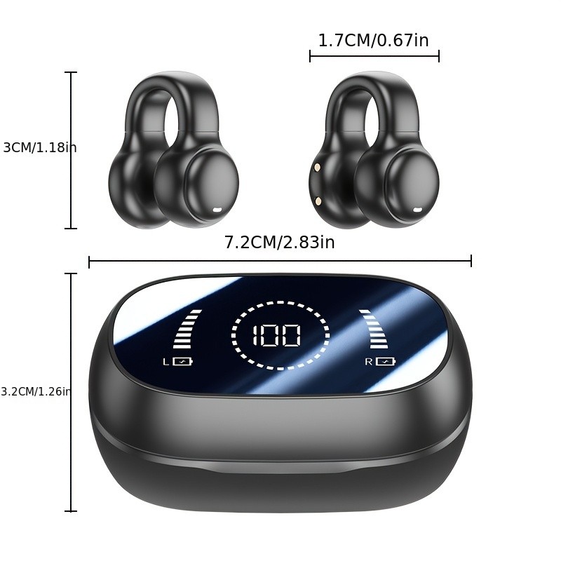 GENAI M47 Earbud Headphones  Compact Wireless Earbuds with ANC & Long Endurance