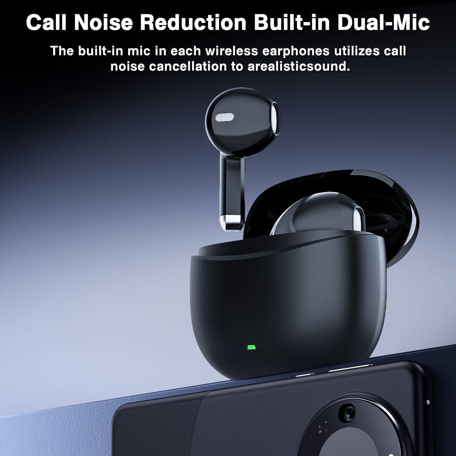 GENAI Wireless Earphones  Noise Reduction with Dual Mic, Fast Pairing & Long Standby Time