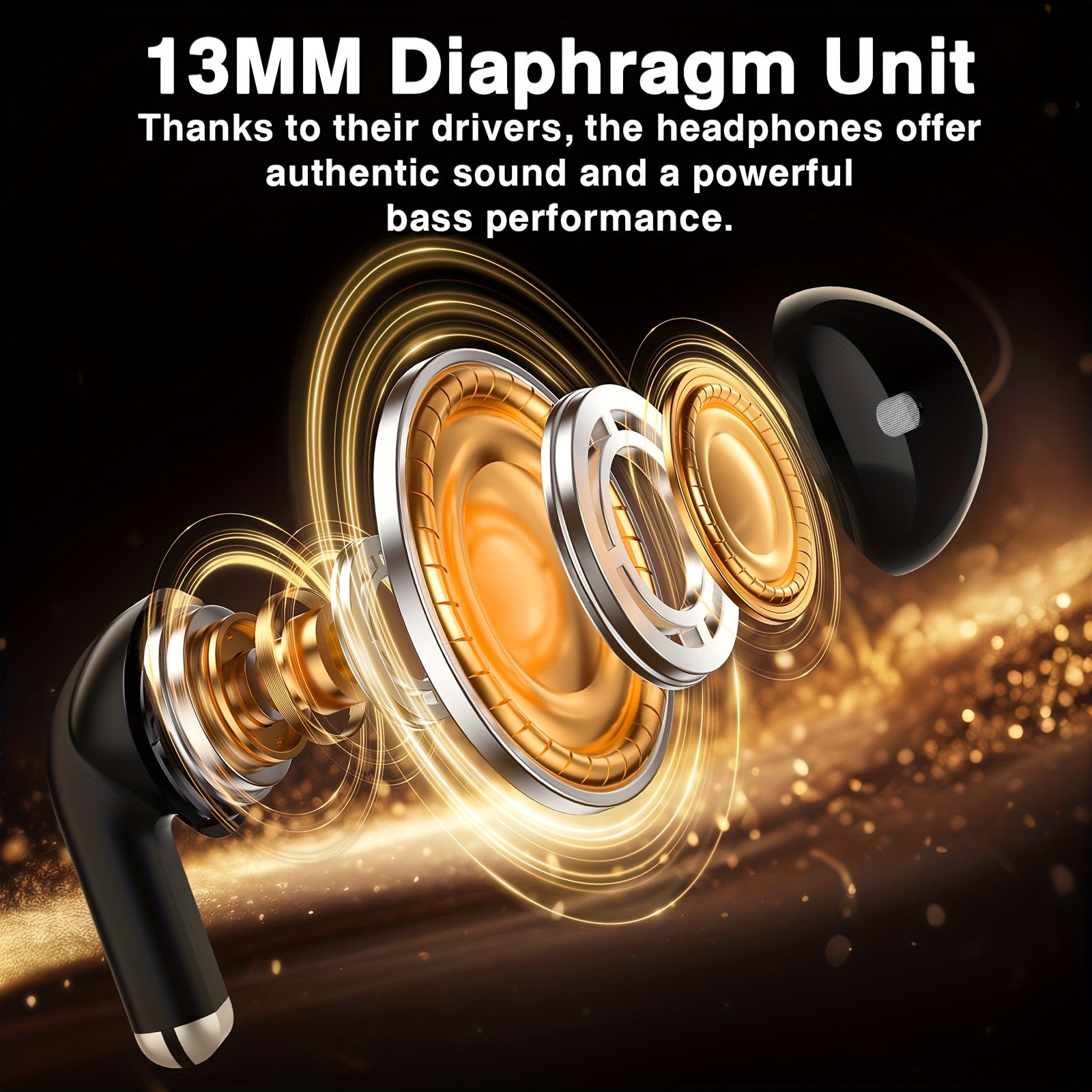 GENAI Wireless Earphones  Noise Reduction with Dual Mic, Fast Pairing & Long Standby Time