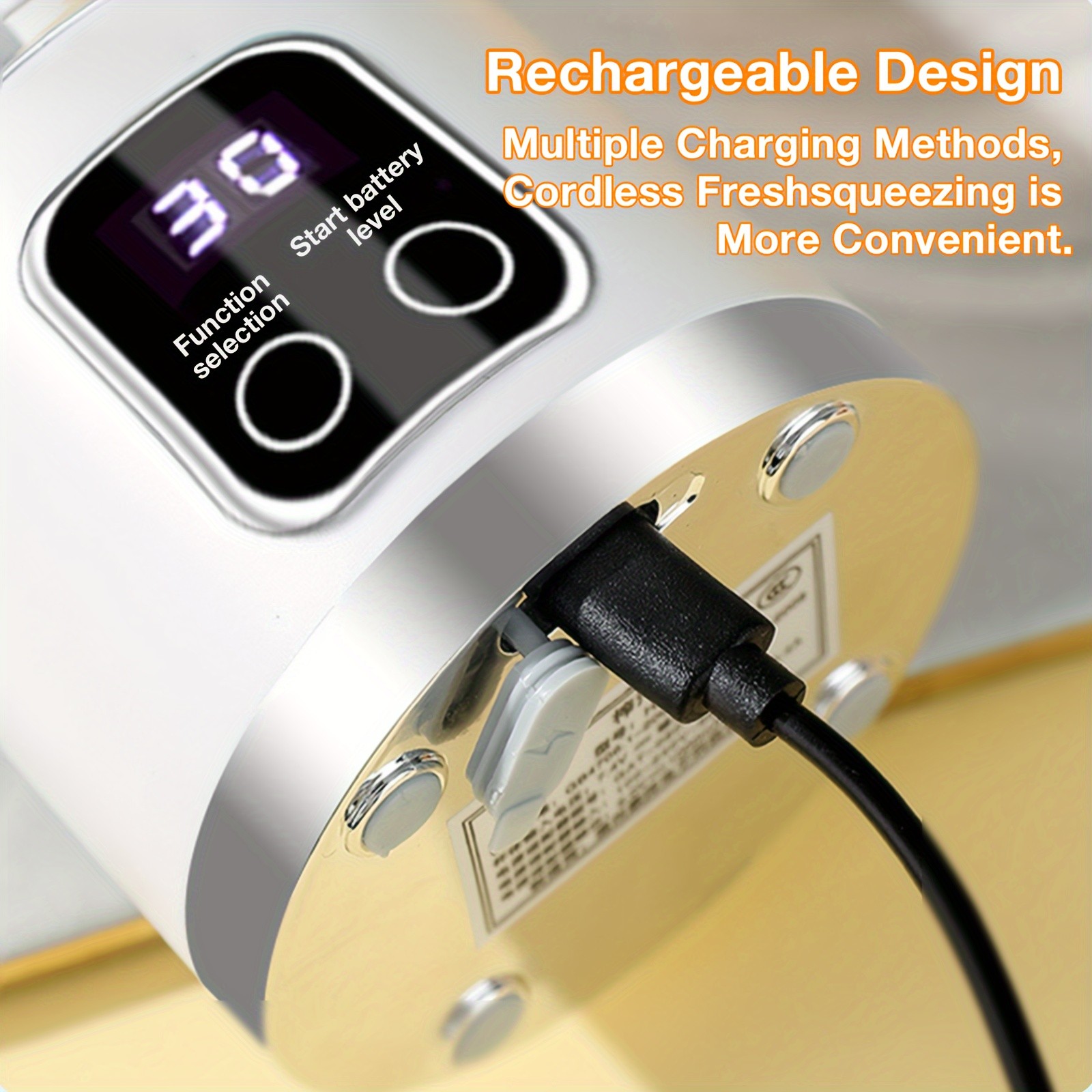 GENAI HS-860 Portable Citrus Juicer  2-in-1 Convenience for Fresh Juice Anywhere