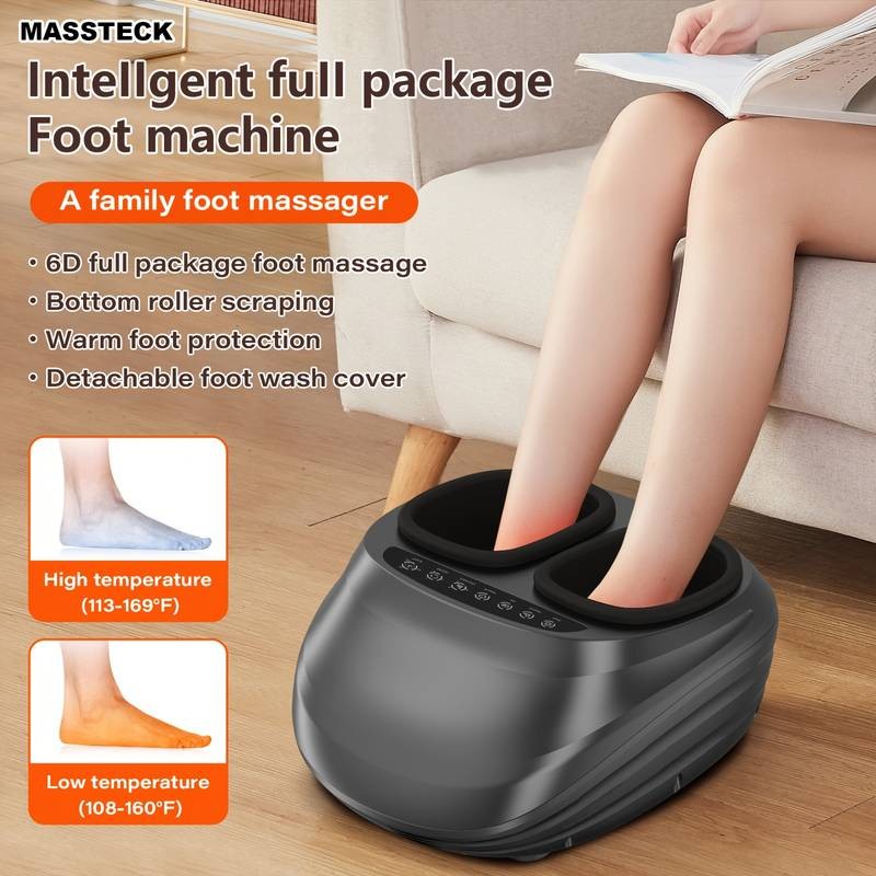 MASSTECK Shiatsu Foot Massager Machine  Deep Relief, Warm Comfort & All-Day Relaxation
